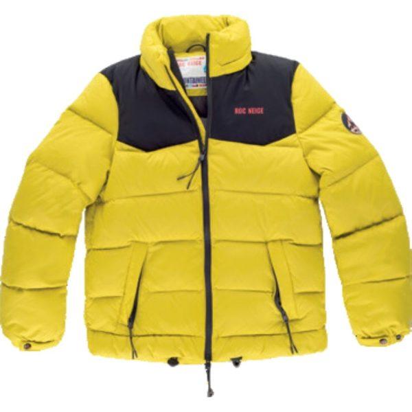 Parka SYLÔW amarillo con relleno de pluma reciclada y capucha